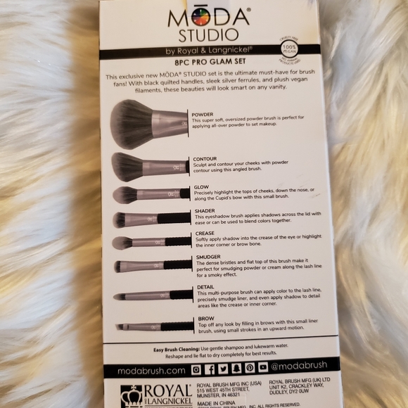 Moda studio 8pc brush set by royal & langnickel - Picture 4 of 4